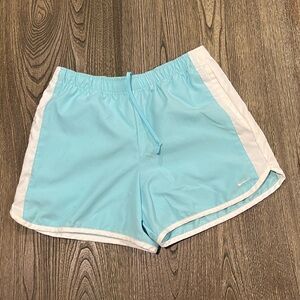 Nike Womens Tempo Running Shorts Elastic Waist Lightweight Light Blue Size Small